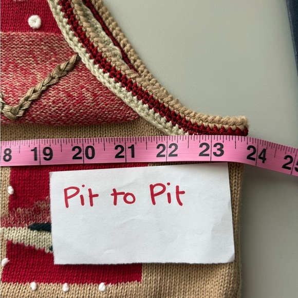 Blast Vintage 90s Sweater Vest Knitted Patchwork Knit Embroidered Plus size 1XL - Picture 8 of 8